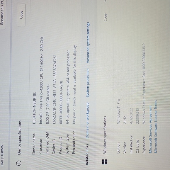 Lenovo ThinkPad i5 Laptop, Win 11, 8gb RAM, Adobe CC, MS Office, 256gb SSD - Picture 7 of 7